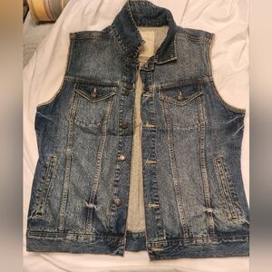 Vintage Aeropostale blue jean vest size lg